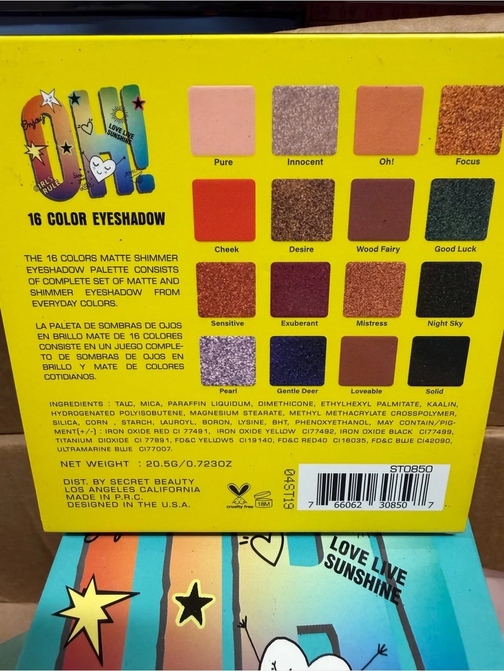 STEB Oh! Eyeshadow Palette is a 16 color makeup palette